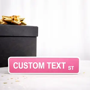 Personalized 3D-Printed Street Sign Décor Custom Name Sign for Home Office Kids Room Nursery Durable Lightweight USA Craftsmanship Wall Tabletop Display