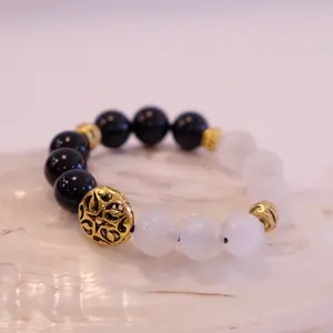 Natural Black Onyx + Selenite combo