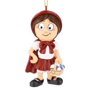 Tree Buddees Little Red Riding Hood Christmas Ornament Hand-Painted Resin 3.5" x 2" Collectors Gift