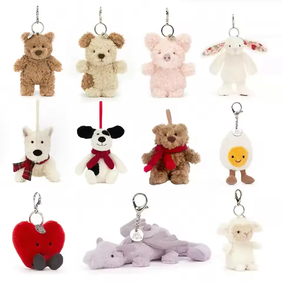 2026 JellyCat Plush Toy Keychains and Bag Charms, Suitable as Gifts for Children's Day, Girls' Birthdays, Holidays,