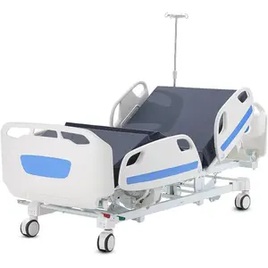 VEVOR Premium 3 Function Full Electric Hospital Bed, ICU Electric Medical Bed with Mattress IV Pole, Handheld Controller and 5-Inch Locking Casters for Home Hospital Use, 440LBS LoadingVEVOR Super Brand Day