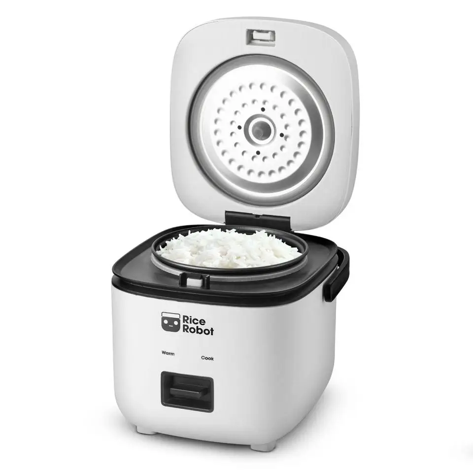 Rice Robot - All in One Cooker - Cook Anything with a single button! PFAS-free, Nonstick Ceramic Bowl, Steamer Tray, Measuring Cups, Recipe Book with
