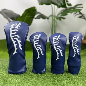 New Golf Club Head Cover Striped Tiger Embroidery, Fleece-Lined Club Head Protector, Essential Golf Club Accessories