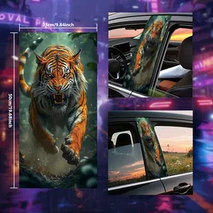 Premium Center Pillar & Bumper Sticker Set, Waterproof Scratch-Resistant PVC Car Decals. Roaring Tiger in Mountain Forest, Showing Dominance. Fits All Vehicles, Glass, Metal, Plastic, Ceramic & Wood Surfaces. Suitable for All Occasions! Limited Time Offer