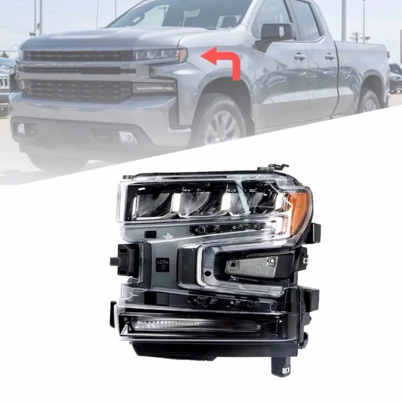 For Silverado 1500 2019-2020 Headlamps Left/Driver Side LED Headlight Assembly