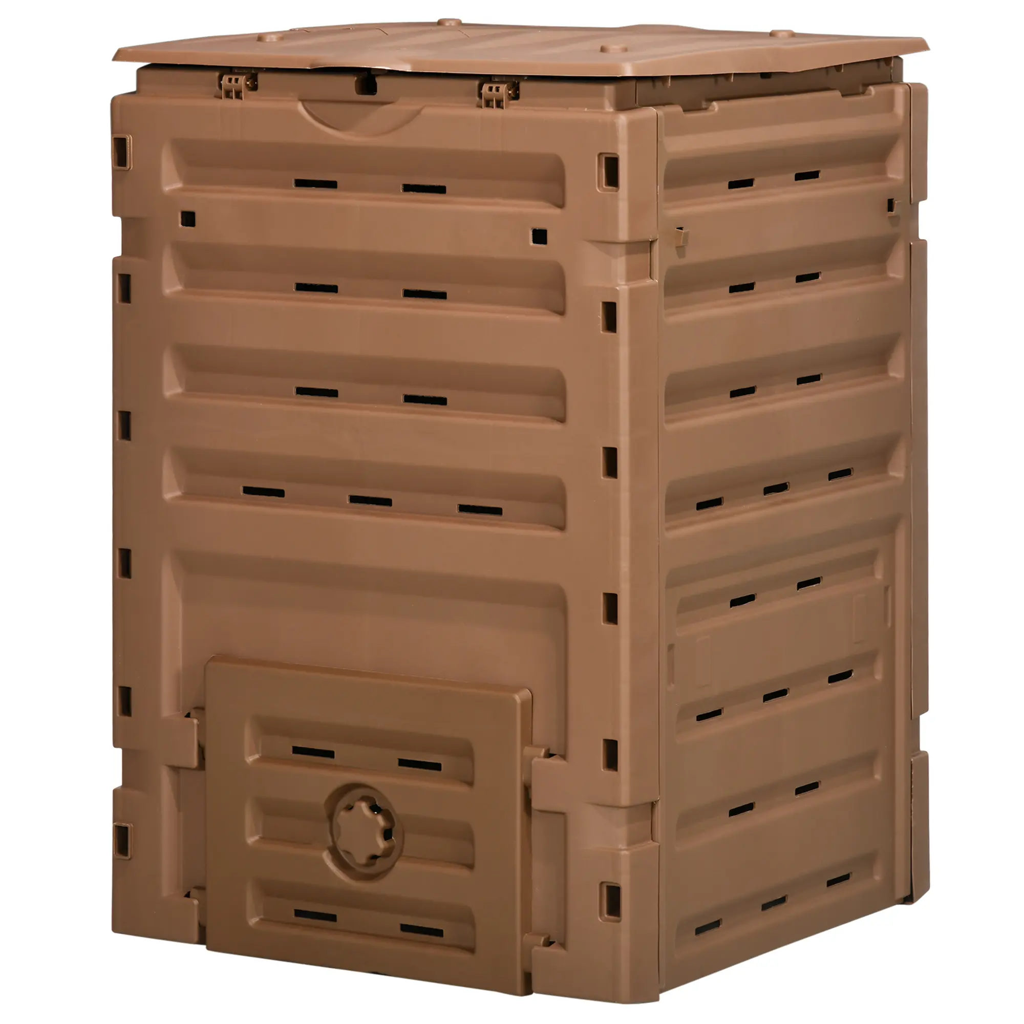 120 gallon 450L large capacity garden compost bin BPA free polypropylene composter with multiple air vents for backyard kitchen waste organic soil making