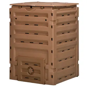 120 gallon 450L large capacity garden compost bin BPA free polypropylene composter with multiple air vents for backyard kitchen waste organic soil making