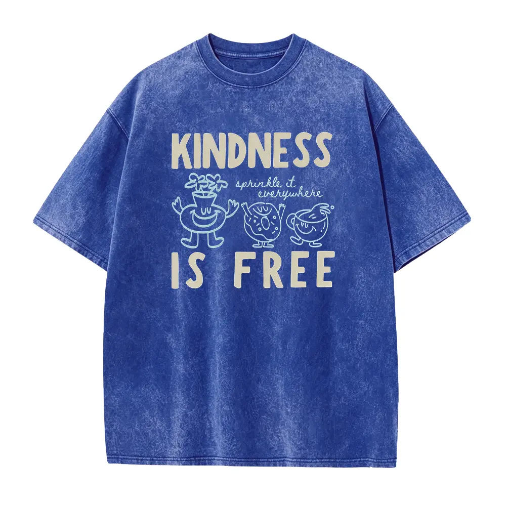 Kindness Is Free Shirt : Funny Sprinkled Doughnut Empathy Tee