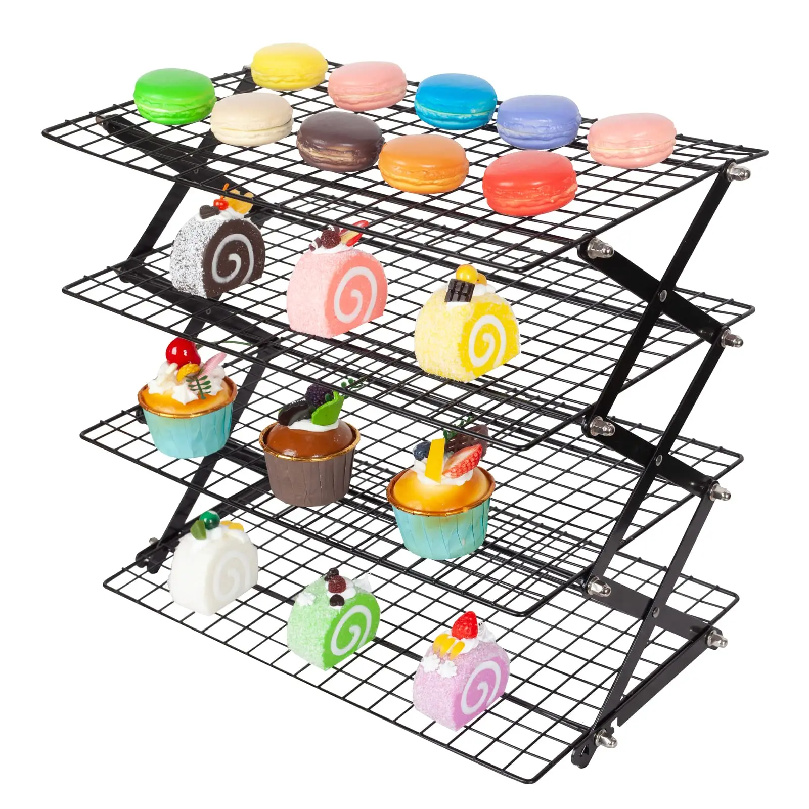 4pcs/3pcs Foldable Cooling Rack Dessert Baking Cooling Rack Cooling Tray for Baking Kitchen Baking Utensils Kitchen Accessories