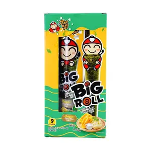 TAO KAE NOI Big Roll Mango Sticky Rice Flavor Crispy Seaweed Snacks, 9 Rolls, 27g - Viral Thai Snack Food