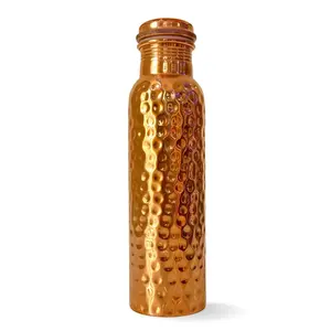 950mL Pure Copper Bottle - Pounded Design