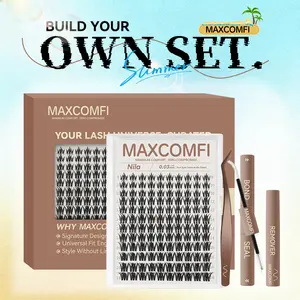 Nila | MaxComfi Soft Comic Lashes Waterproof & No Itchy Eyes Long-Lasting, Waterproof & Thin Band Too Bloom BlushBloom style |  Waterproof Long-Lasting Natural Daily Volume Style Beginner-Friendly DIY Lashes for Flawless Voluminous Look Trendy Must-Have