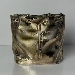 Pre-owned Bvlgari Bulgari Gold Mesh Drawstring Bucket Bag|20405742