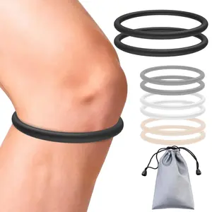 2PCS Patella Band for Knee Pain Relief, Silicone Patellar Tendon Support Strap Brace for Basketball, Running, Jumpers Knee, Tennis, Tendonitis, Soccer and Hiking, Women and Men, Includes Storage Bag, Patella Belt, Knee Supporter, Knee Wrap