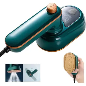 Portable Steam Iron - 2023 New Travel Mini Steam Iron, Portable Micro Small Iron Dry & Wet Ironing Machine, Mini Steamer for Clothes Travel Size, Foldable Handheld Iron and Steamer All in One (Green)