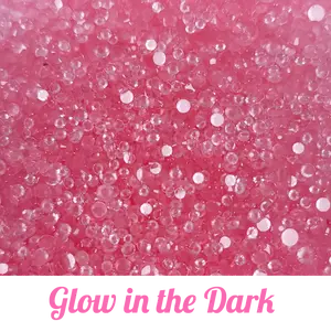 Mix Size Glow in the Dark Resin Rhinestones