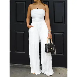 Women's plain jumpsuit, summer casual sleeveless jumpsuit, fashionable women's daily wear, women's clothingRAIMENTRY