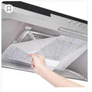 High-Temperature Resistant Fireproof Filter Net, 46cm Width Kitchen Smoke Dust Protection, Includes Magnets & Velcro, 5m/10m Options