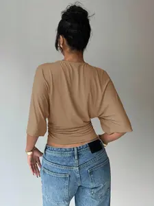 2026 New Western-Style Casual Waist-Cinching Slimming Top, Sweet & Spy Shoulder Design, Chic Women's Summer Fashion, Versatile and Comfortable