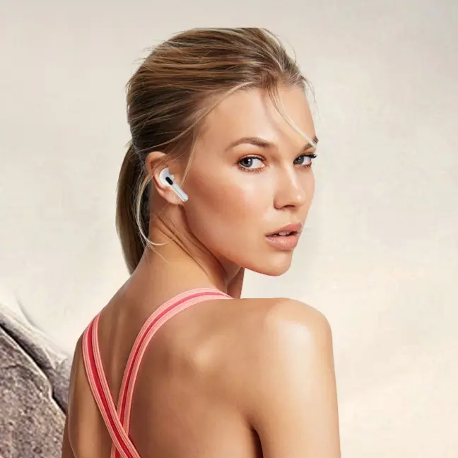 Wireless TWS Cord-Free In-Ear Bluetooth Earbuds - Audio Headphones with 30-Hour Long Battery Life, Deep Bass Boost, Lightweight Plastic Build, Built-In Microphone, Water Resistant, Stereo Soundstage, No Jack, Compatible with iPhone & Android Phones campin