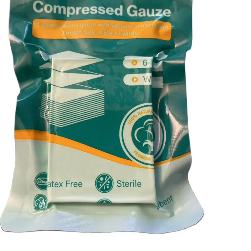 Sterile Compressed Gauze 4.5” x 4.1 yards - for packaging deep wounds
