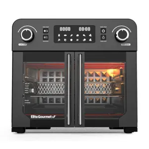 Elite Gourmet Programmable 23-Liter French Door Air Fryer Oven Elite Gourmet Programmable 23-Liter French Door Air Fryer Oven