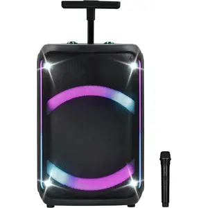 IQ Sound IQ-5912DJBT 12-inch Portable Bluetooth Speaker with True Wireless Stereo, LED Lights, Full Control Panel