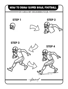 How to Draw Super Bowl Football: Players, Helmets, Touchdowns & Game Day Action!