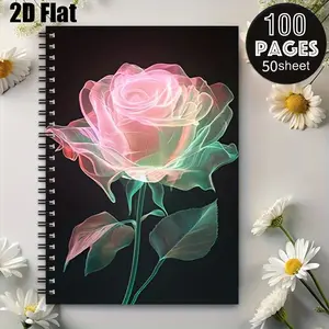 1 Spiral Coil Notebook 5.7x8.26 Inch, Durable Binding, Spiral Bound Notebook, Perfect for Camping Journal, Travel Diary, Outdoor Adventure Log, Ideal Gift for Hikers & Travelers, Great for Christmas, Birthday, Camping Trips and Daily Use [2D] Flat