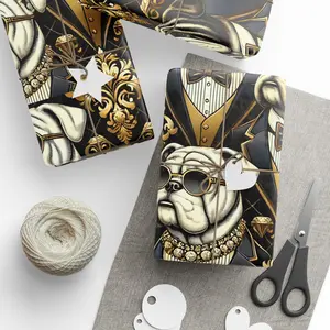 Luxury Bulldog Lovers Premium Eco Friendly Decorative Gift Wrapping Paper