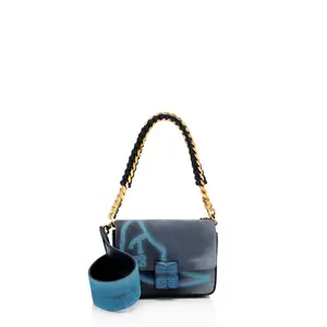 Pre-owned Givenchy Calfskin Clutches & Wristlets x Chito Graffiti Effect Canvas 4G Small Shoulder Bag