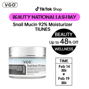 VGO Snail Mucin 92% Moisturizer Daily Face Gel Cream for Dry & Sensitive Skin, 50g / 1.76oz Cleanser Moisturizing Skincare-B