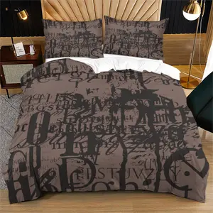 Stranger Things Mixed Graffiti Alphabet Duvet Cover Set (1-2 Pillowcases) - High-Quality Material, Elevate Bedroom Vibe & Sleep Ritual, Ideal Gift