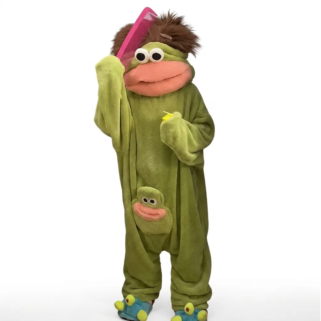 Funny Big Mouth Monster Coral Fleece Onesie - Thick Unisex Cosplay Pajama, Ugly Cute Cartoon Loungewear for Autumn Winter Home Outfit (Party Cosplay Accessory)