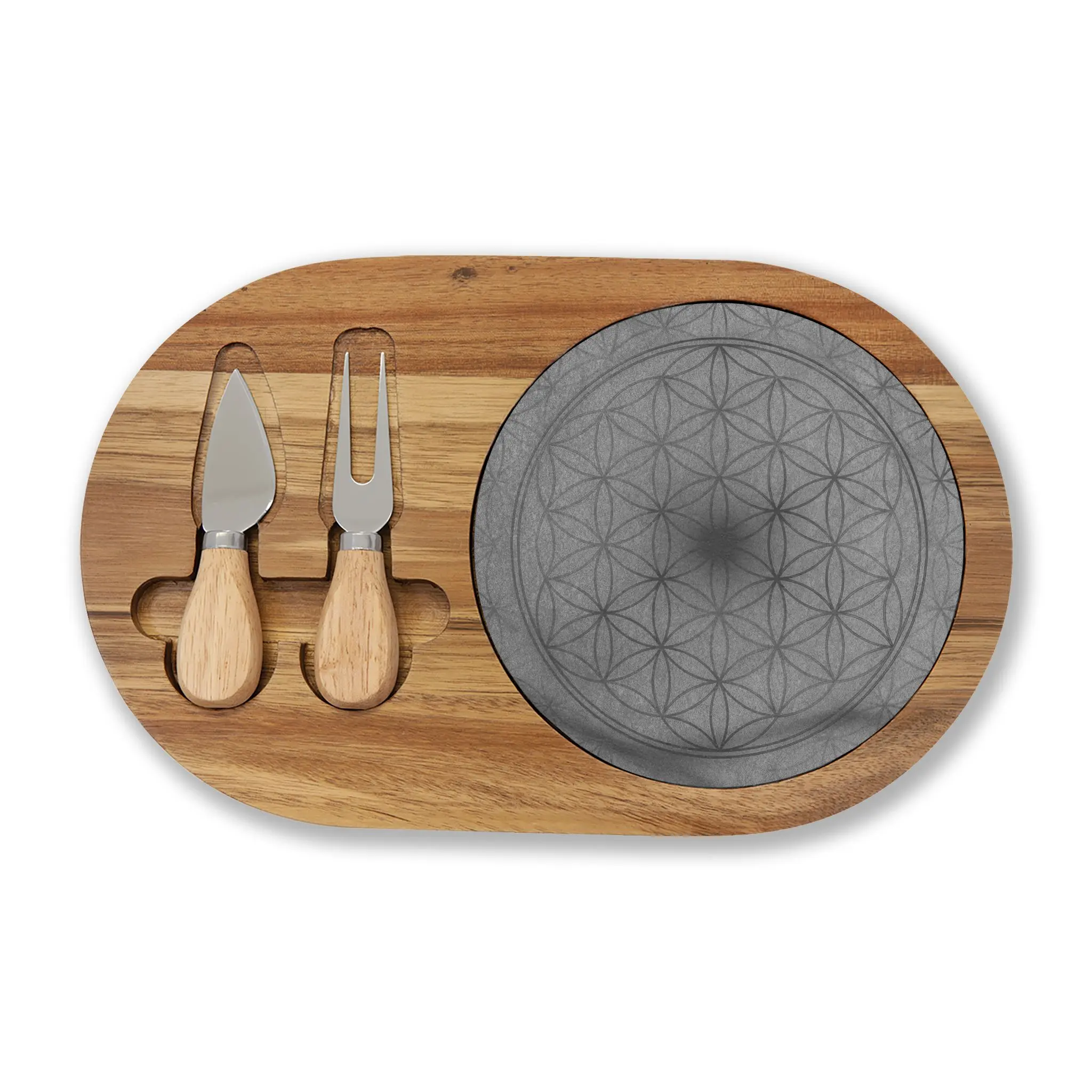 Flower of Life Engraved Charcuterie Board