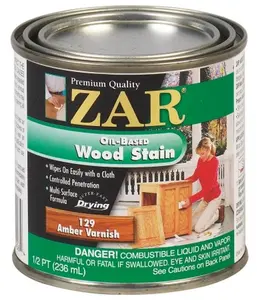212 MAIN United Gilsonite 0.5pt Amber Varnish Zar Oil-Based Wood Stain - Oil-Based Paint for Automotive & Motorcycle Paint Care, Seals Wood, Creates Uniform Finish, Fiberglass Doors Use (12906)