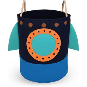 Large Kids Laundry Basket with Carry Handle, Ideal for Toy and Laundry Storage, Perfect for Baby Boys Girls Bedroom Decor