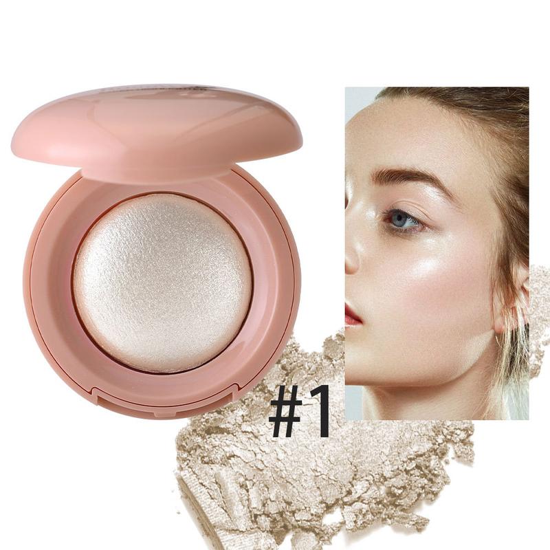 Soft Shimmer Highlighter Palette, Long Lasting Face Glow Powder for Cheeks and Contour, Natural Radiance for Everyday Wear