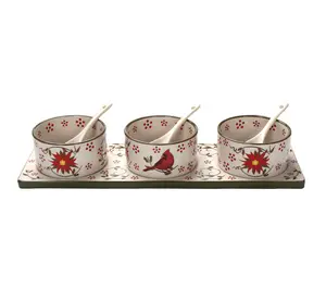 Temp-tations Seasonal Condiment Set with (3) Bowls and Spoons Temp-tations Seasonal Condiment Set with (3) Bowls and Spoons