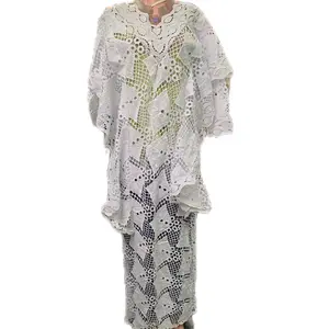 Binta Luxury Laces Dress with Intricate Crochet Patterns and Ruffled Sleeves for Elegant Occasions