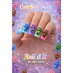 Colorful Bears Flat Backs