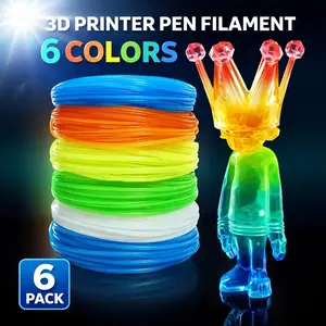 Filajoy3d 6 Rolls Total 36m Independent Tubes 1.75mm Glow-In-The-Dark Pla Filament, Self-Luminous Effect, Compatible with Mainstream 3D Pens