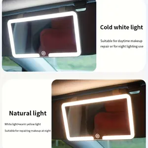 Car LED Makeup Mirror Sun Visor, Portable High-Definition Clear-View Car Mirror, 1 Count Car Accessory for Easy Application