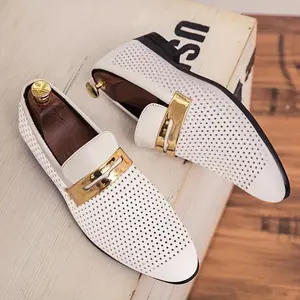Men's Fashion Hollow Out PU Leather Loafers - Comfortable, Formal Dress Shoes - For Business Meetings, Parties - Suitable for Men - Perfect Gift for Professionals