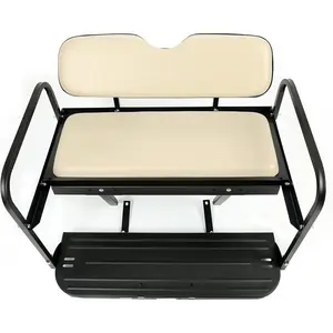 Rear Back Seat Kit Compatible with 2007-2016 Yamaha Drive G29 Golf Cart Flip Folding Rear Seat w/Beige Cushion (Beige)