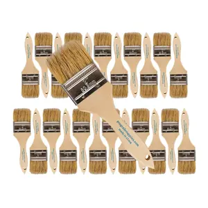 Vermeer Chip Paint Brushes - 24-Pack - 2" Chip Brushes for Paints, Stains, Varnishes, Glues, & Gesso - Home Improvement - Interior & Exterior Use