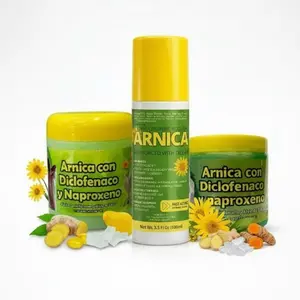 Ultimate Pain Relief Bundle: Arnica Massage Oil Roll-On + Gel Diclofenaco y Naproxeno 125g + Arnica Massage Balm 250g