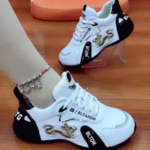 Women Designer Sneakers 2025 Summer Leather Waterproof Casual Sports Shoes Women Lightweight Breathable Non-slip Platform Shoes