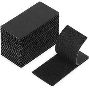 2' x 4' Heavy Duty Hook & Loop Tape, 20 count with Double Sided Adhesive