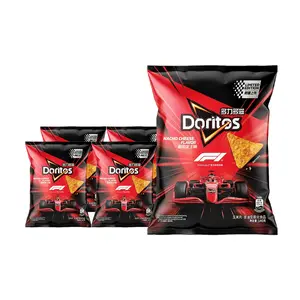 Doritos Nacho Cheese Flavored Tortilla Chips, 5 Bags (68g Each), Intense Flavor, Limited Edition Collaboration Packaging